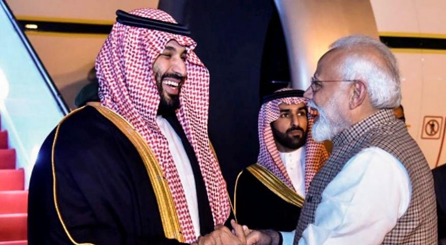 Narendra Modi welcomes Crown Prince of Saudi Arabia Mohammed bin Salman